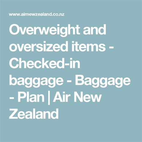 air nz oversized baggage